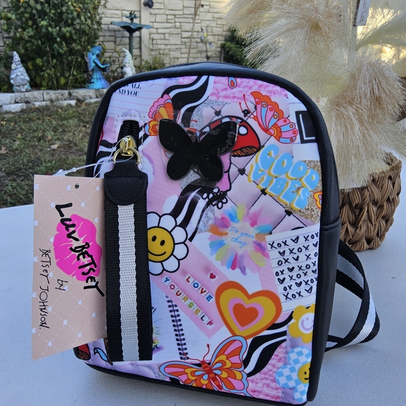 Betsey Johnson Colorful Backpack with Butterfly Accent - Picture 4 of 7